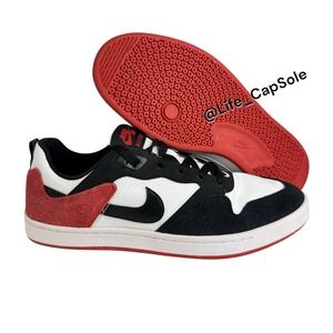 Size 10 Nike Alleyoop SB Mens White University Red Skateboard Shoes CJ0882-102